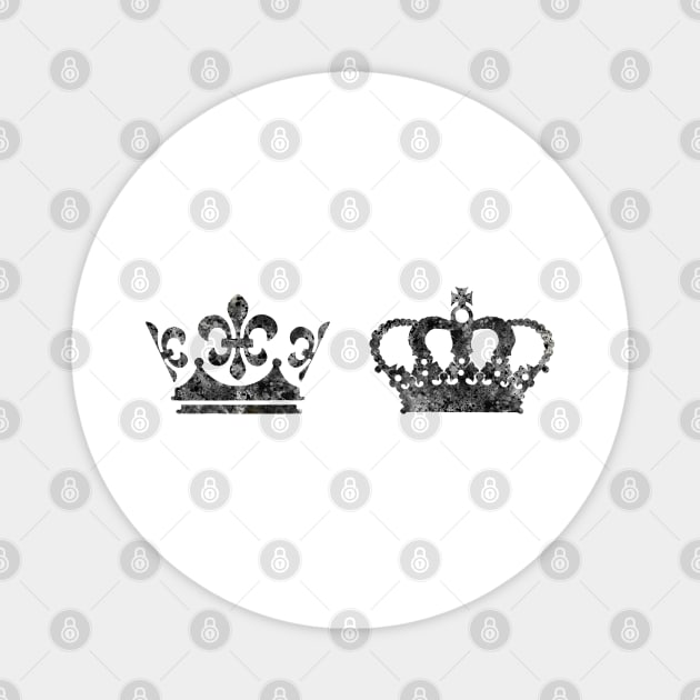 King and Queen Crown Magnet by RosaliArt